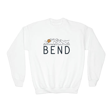 Bend, Oregon Youth Sweatshirt - Unisex Kid's Bend Crewneck Sweatshirt - 0