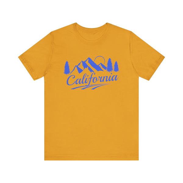 California T-Shirt - Retro Mountain Unisex California Shirt
