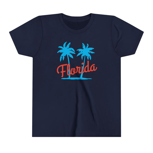 Florida Youth Shirt - Retro Palm Tree Florida Kid's T-Shirt