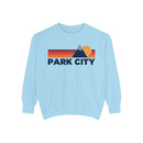Park City, Utah Mountain Stripes Sweatshirt | Comfort Colors - 100% Cotton-1