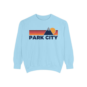 Park City, Utah Mountain Stripes Sweatshirt | Comfort Colors - 100% Cotton