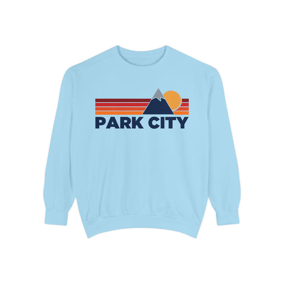 Park City, Utah Mountain Stripes Sweatshirt | Comfort Colors - 100% Cotton