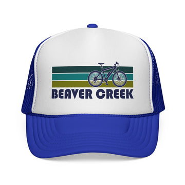Buy royal Beaver Creek, Colorado Retro Bike Trucker Hat - Vintage Style Beaver Creek Cap