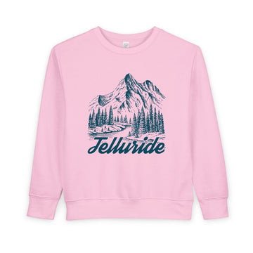 Buy pink Telluride, Colorado Toddler Sweatshirt - Telluride Toddler Crewneck Sweatshirt