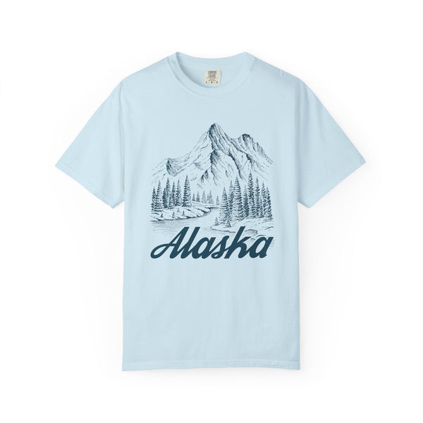Alaska Graphic Tee - Mountain Illustration Alaska T Shirt