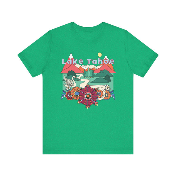 Lake Tahoe Shirt, California Retro T-Shirt, Hippie Style California tee, Lake Tahoe Mountain Shirt