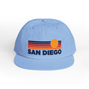 San Diego, California retro sunset Surf Cap | vintage striped sun state hat-13