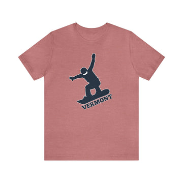Buy heather-mauve Vermont T-Shirt - Snowboard Unisex Vermont Shirt