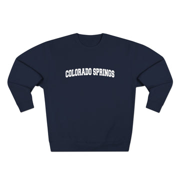 Buy navy Premium Colorado Springs, Colorado Retro Graphic Sweatshirt