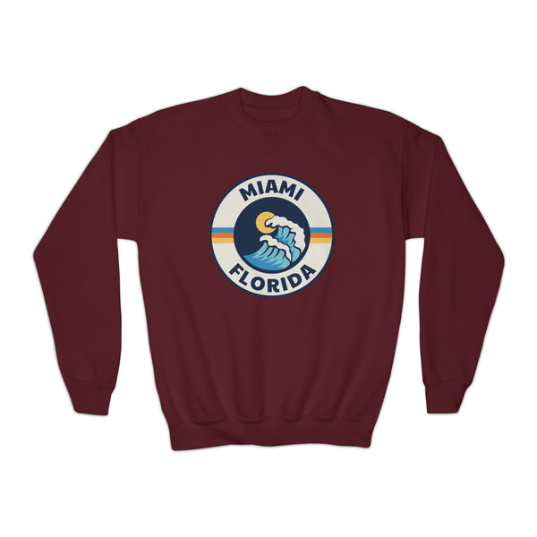 Miami, Florida Youth Sweatshirt - Unisex Kid's Miami Crewneck Sweatshirt