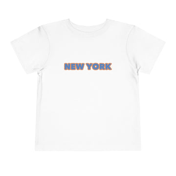 New York Toddler Tee - Retro Block Letter Kids T‑Shirt