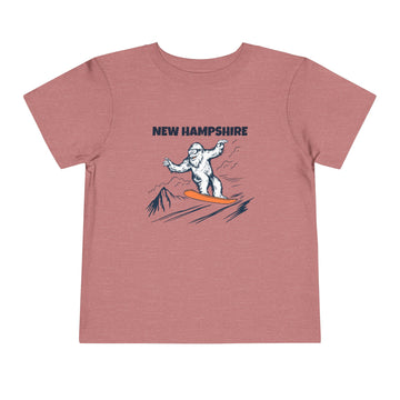 Buy heather-mauve New Hampshire Yeti Snowboard Toddler Tee