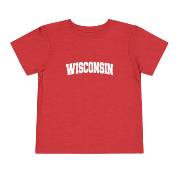 Buy heather-red Wisconsin Toddler Graphic Tee - Kids Wisconsin Vacation T-Shirt