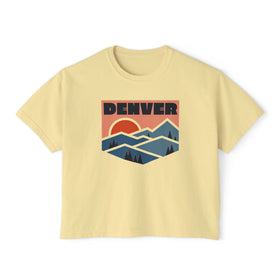 Women's Denver, Colorado Boxy Graphic Tee - Slightly Cropped - 0