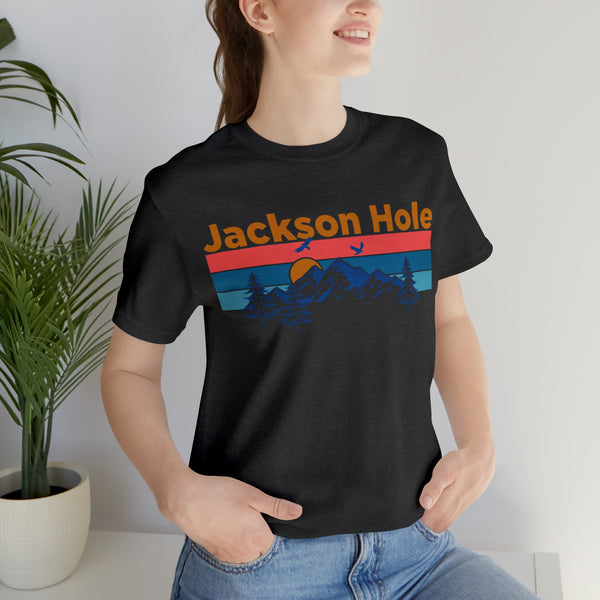 Jackson Hole, Wyoming Shirt - Mountain Sunset Unisex Jackson Hole T-Shirt
