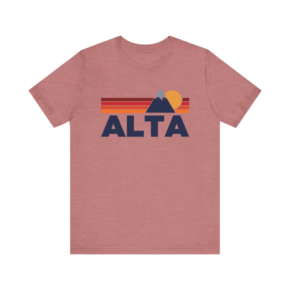 Retro Alta, Utah T-shirt, Mountain Tee, Vintage Alta Unisex Jersey Shirt, Outdoor Hiking Apparel