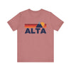 Retro Alta, Utah T-shirt, Mountain Tee, Vintage Alta Unisex Jersey Shirt, Outdoor Hiking Apparel