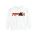 Salt Lake City, Utah Mountain Stripes Sweatshirt | Comfort Colors - 100% Cotton-3