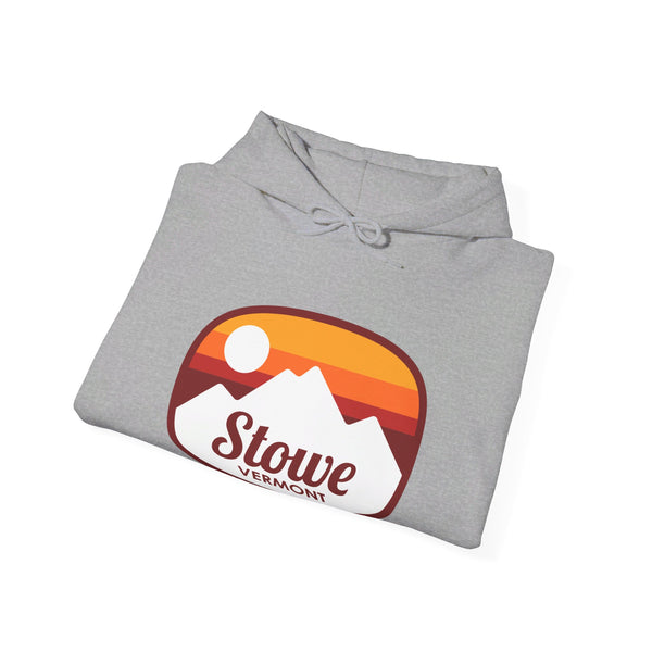 Stowe, Vermont Hoodie - Retro Ombre Unisex Stowe Hoodie Sweatshirt