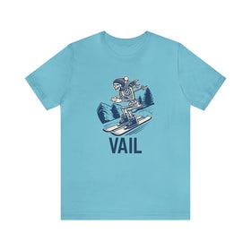 Vail, Colorado T-Shirt - Skeleton Skier Unisex Vail Shirt