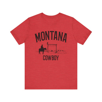 Buy heather-red Montana Cowboy T Shirt - Montana Graphic Tee