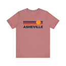 Asheville, North Carolina T-Shirt Retro Sun Ombre Unisex Tee, Vintage North Carolina Tee, Mountain Sun Asheville Tee, Souvenir Shirt-2