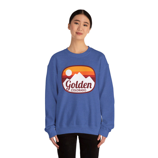 Golden, Colorado Sweatshirt - Unisex Retro Ombre Crewneck Golden Sweatshirt