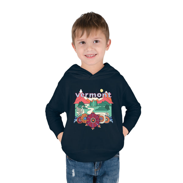 Vermont Toddler Hoodie - Boho Mountain Unisex Vermont Toddler Sweatshirt