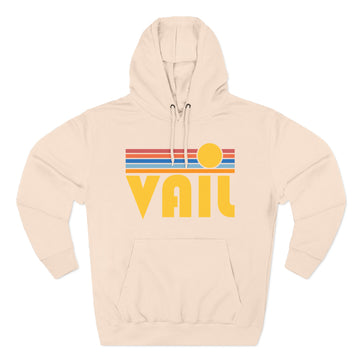 Buy pale-pink Premium Vail, Colorado Hoodie - Retro Sun Unisex Sweatshirt