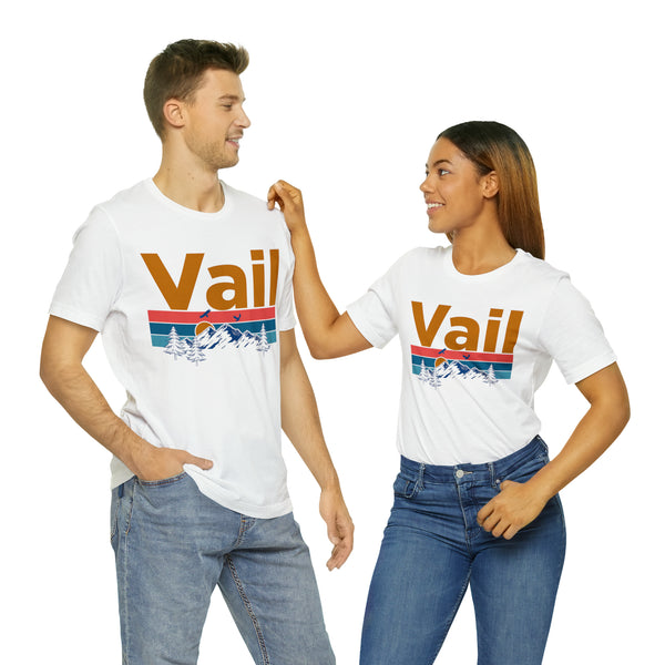 Vail, Colorado Shirt - Mountain Sunset Unisex Vail T-Shirt