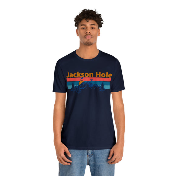 Jackson Hole, Wyoming Shirt - Mountain Sunset Unisex Jackson Hole T-Shirt