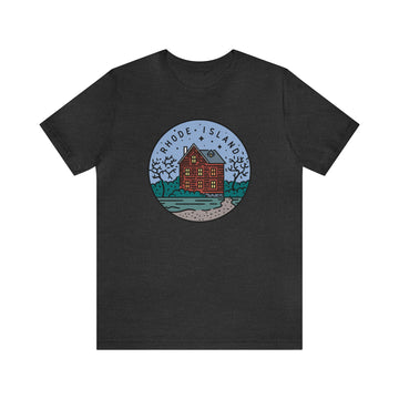 Buy dark-grey-heather Rhode Island T-Shirt - Unisex Rhode Island Shirt