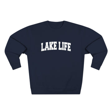 Buy navy Premium Lake Life Retro Graphic Sweatshirt