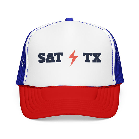 San Antonio, Texas Retro Trucker Hat - Lightning Foam Cap