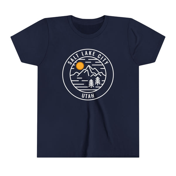Salt Lake City, Utah Youth Shirt - Retro Mountain Salt Lake City Kid's T-Shirt