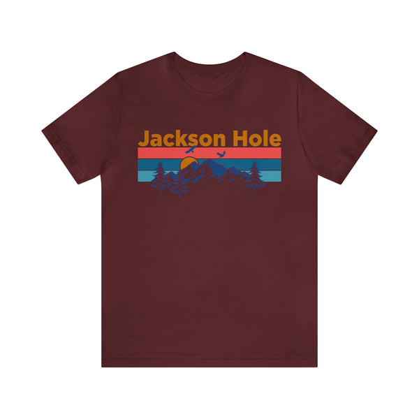 Jackson Hole, Wyoming Shirt - Mountain Sunset Unisex Jackson Hole T-Shirt