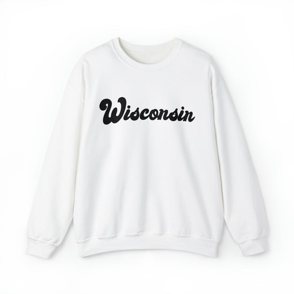 Wisconsin Sweatshirt - Unisex Retro Wisconsin Crewneck Sweatshirt