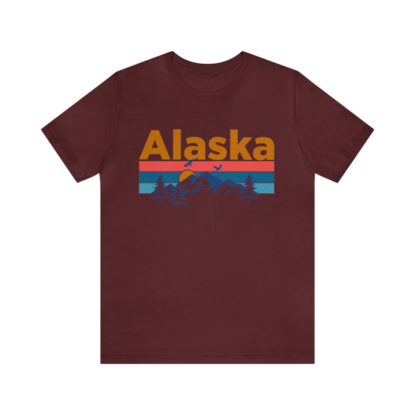 Alaska T-Shirt - Mountain Sunset Unisex Alaska Shirt