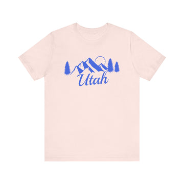 Buy soft-pink Utah T-Shirt - Retro Mountain Unisex Utah Shirt - Pine Mountain Script