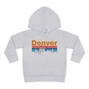 Denver Toddler Hoodie - Retro Mountain Sun Unisex Denver Toddler Sweatshirt-2
