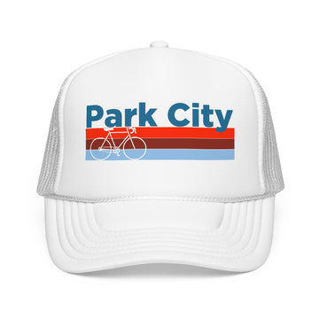 Buy white Park City, Utah Trucker Hat - Foam Park City Bike Cap