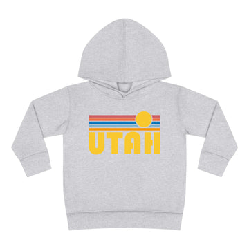 Utah Toddler Hoodie - Retro Sunrise Unisex Utah Toddler Sweatshirt - 0