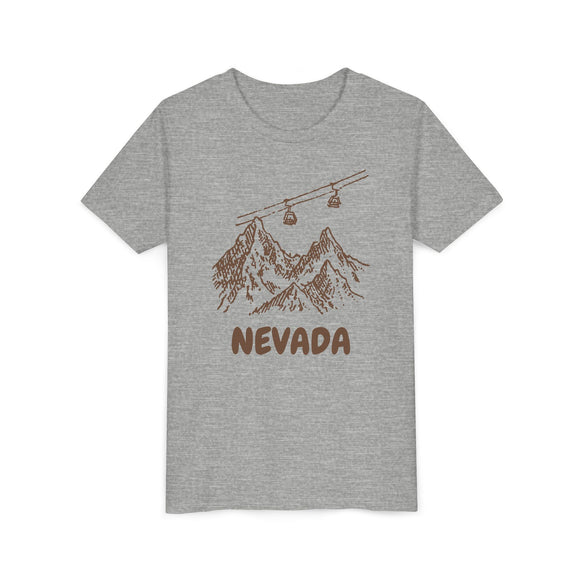 Nevada Youth T-Shirt — Vintage Gondola Ski Mountain Tee