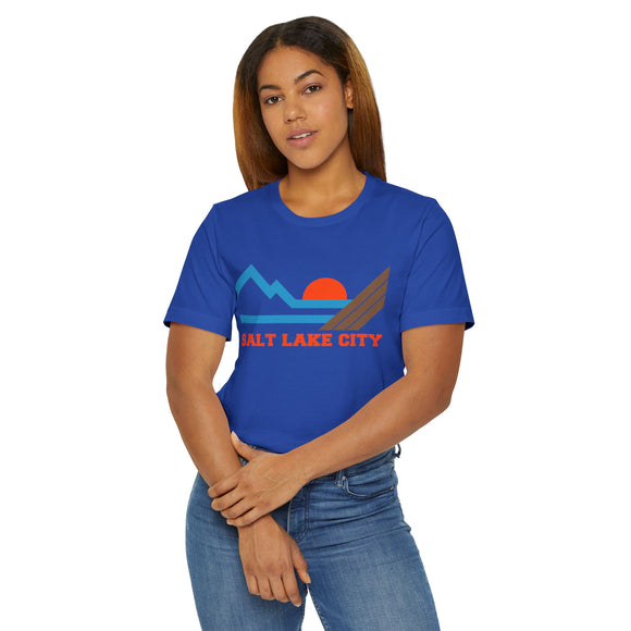 Salt Lake City, Utah Retro Mountains Sunset T-Shirt | Vintage Salt Lake City Tee