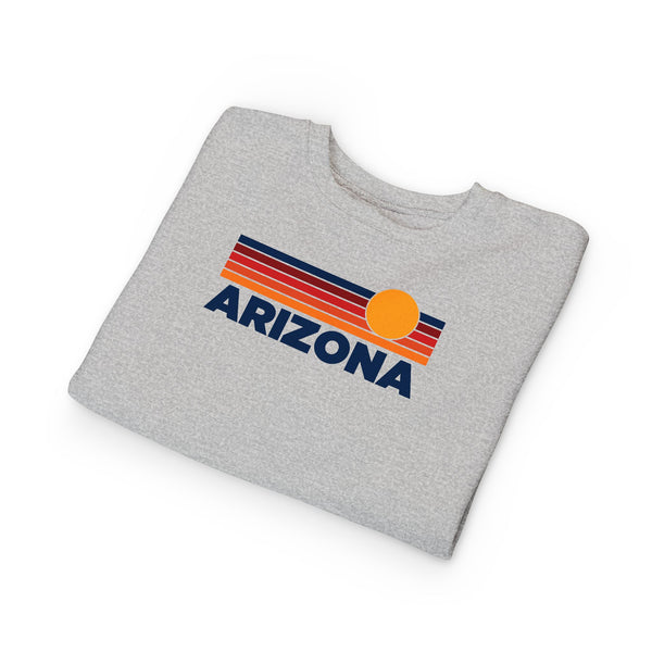Arizona Toddler Sweatshirt - Retro Sun Arizona Toddler Crewneck Sweatshirt