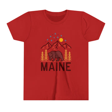 Buy red Maine Youth T-Shirt - Unisex Kids Maine Shirt