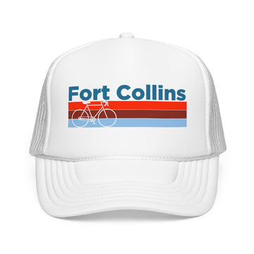 Buy white Fort Collins, Colorado Trucker Hat - Foam Fort Collins Bike Cap