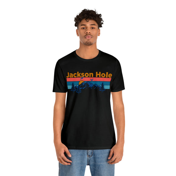 Jackson Hole, Wyoming Shirt - Mountain Sunset Unisex Jackson Hole T-Shirt