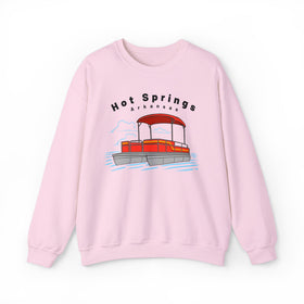 Buy light-pink Hot Springs, Arkansas Sweatshirt - Pontoon Boat Sweatshirt