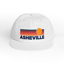 Asheville, North Carolina retro sunset Surf Cap | vintage striped sun state hat-1